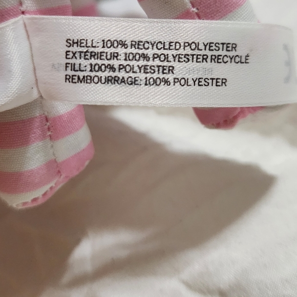 EUC Victoria's Secret PINK Love Pink Dog Plush Pink White Stripped Collectible - Picture 9 of 11